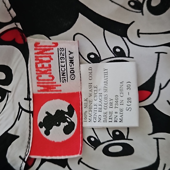 Vintage 90s NWT Walt Disney World Mickey Print Silk Chemise/ Slip - Picture 3 of 3